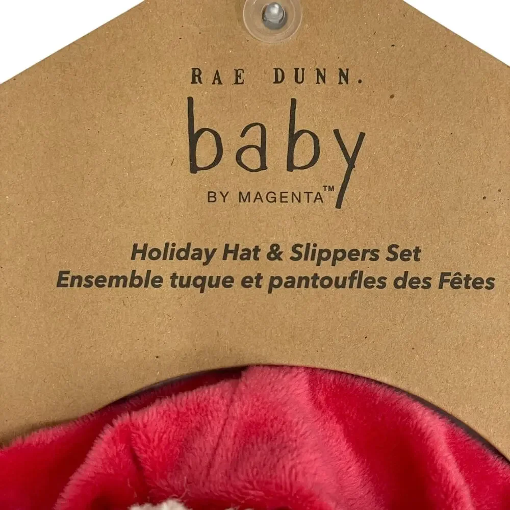 Rae Dunn Baby Holiday Christmas Hat And Slippers